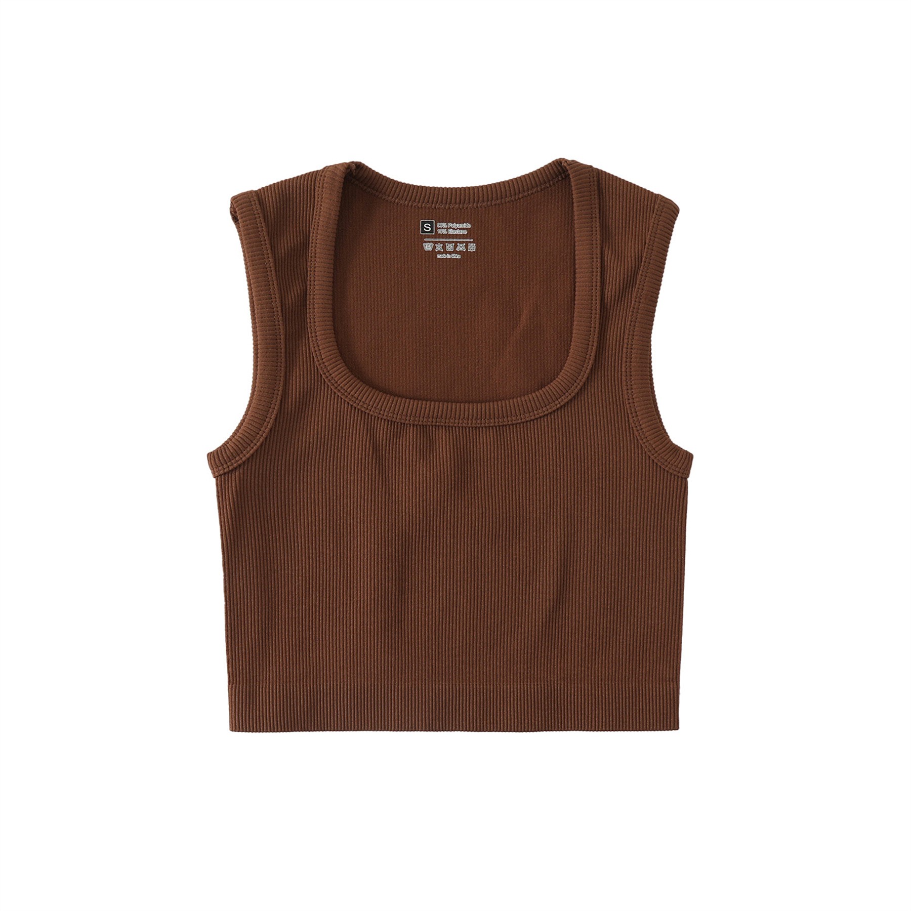 Womens Ribbed Longline Sports Bra 4