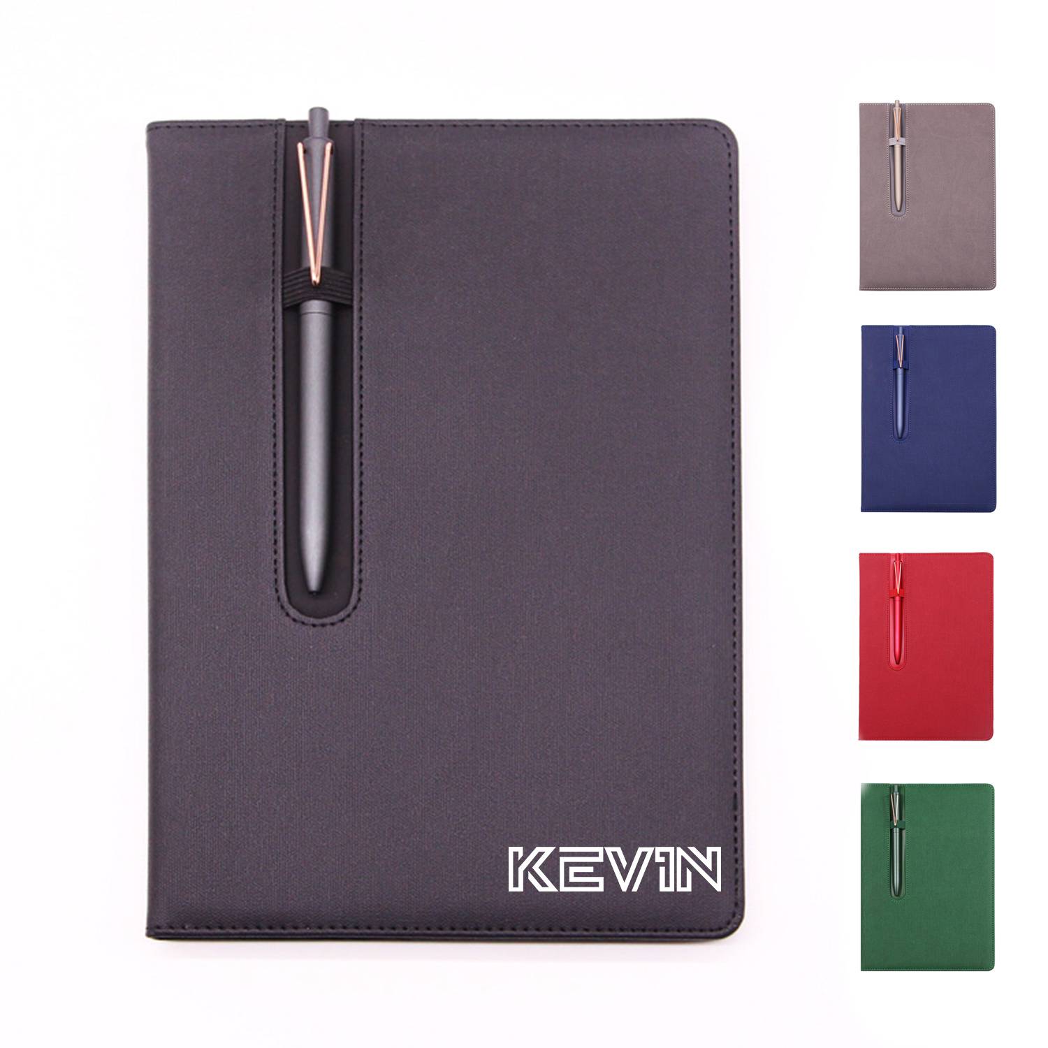 B5 Simple PU Notebook with Pen Slot for Office Use 6