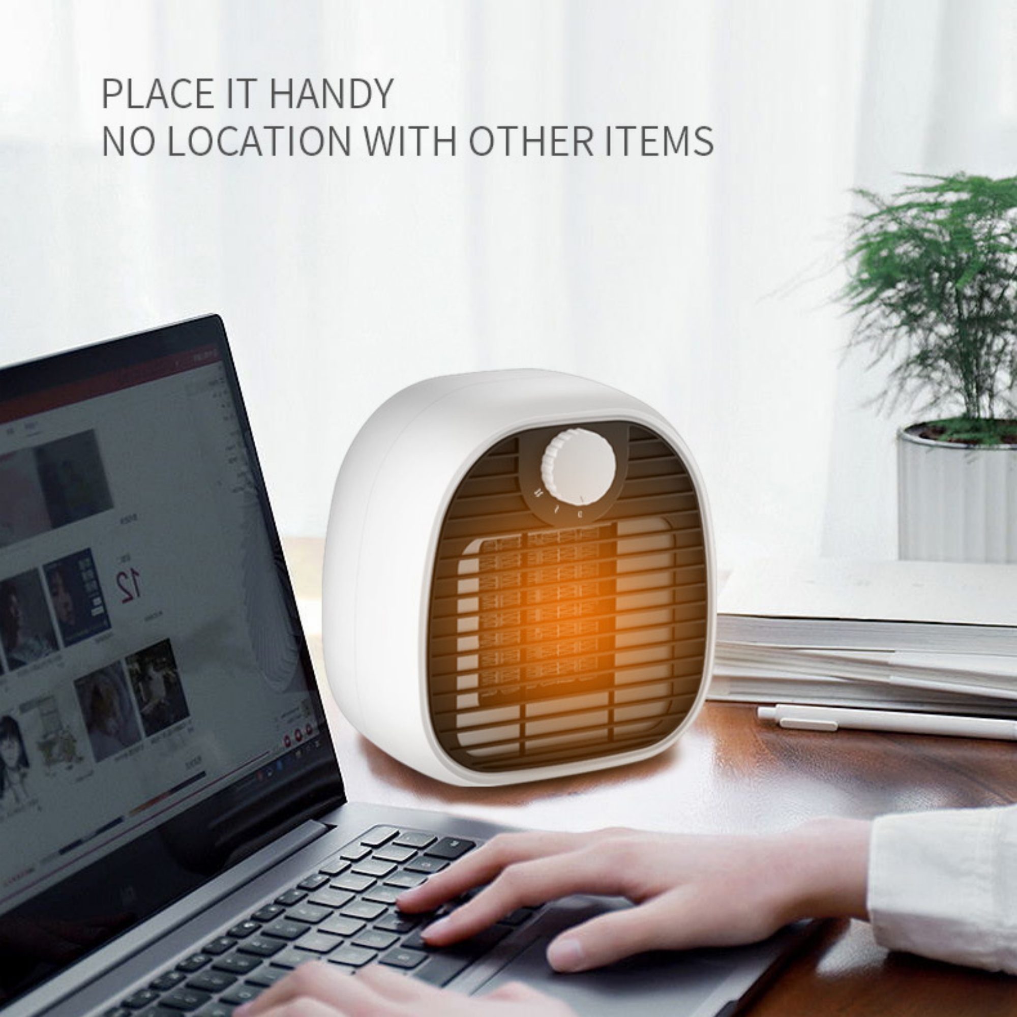 Mini Desk Heater Fan 3