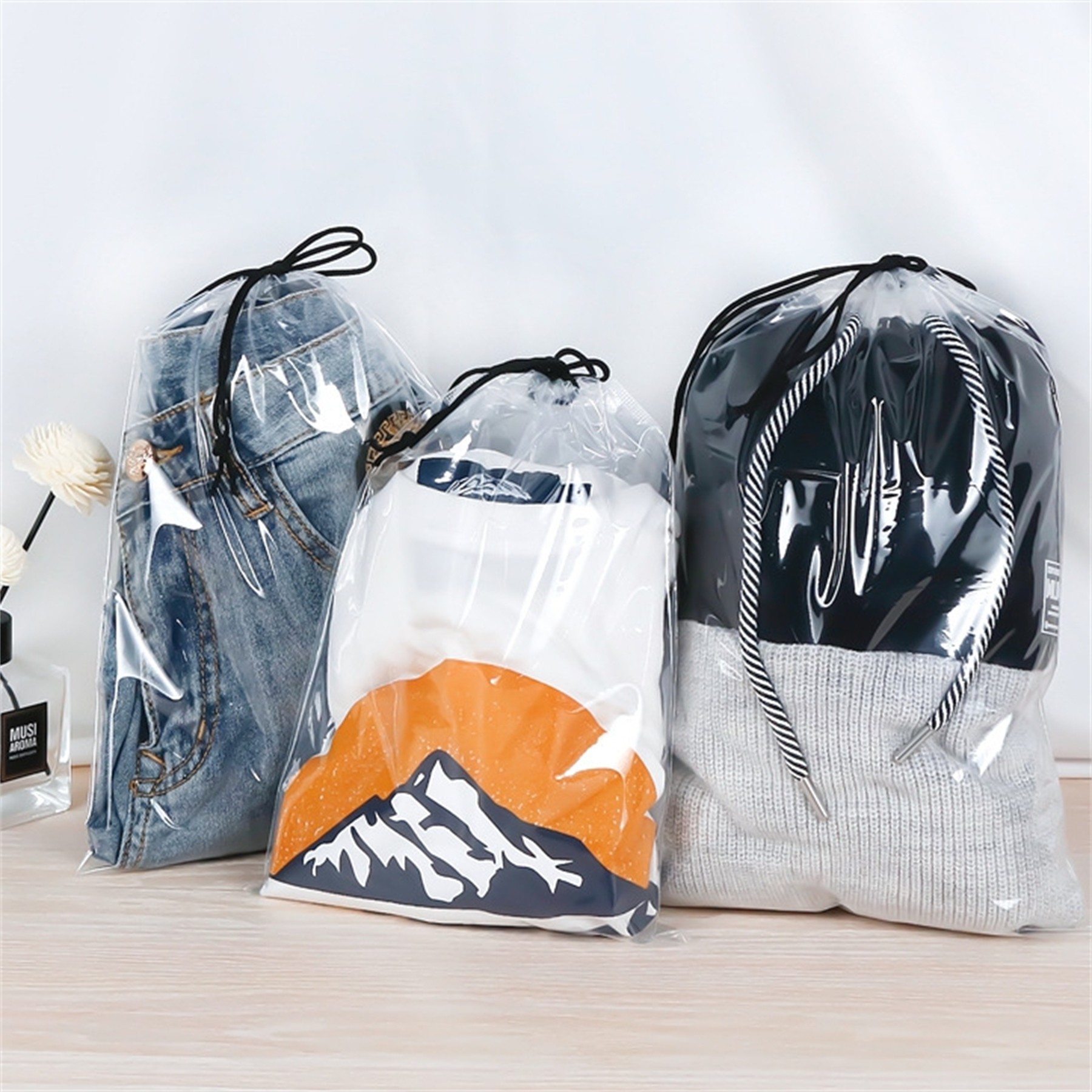 Clear Drawstring Bag 2