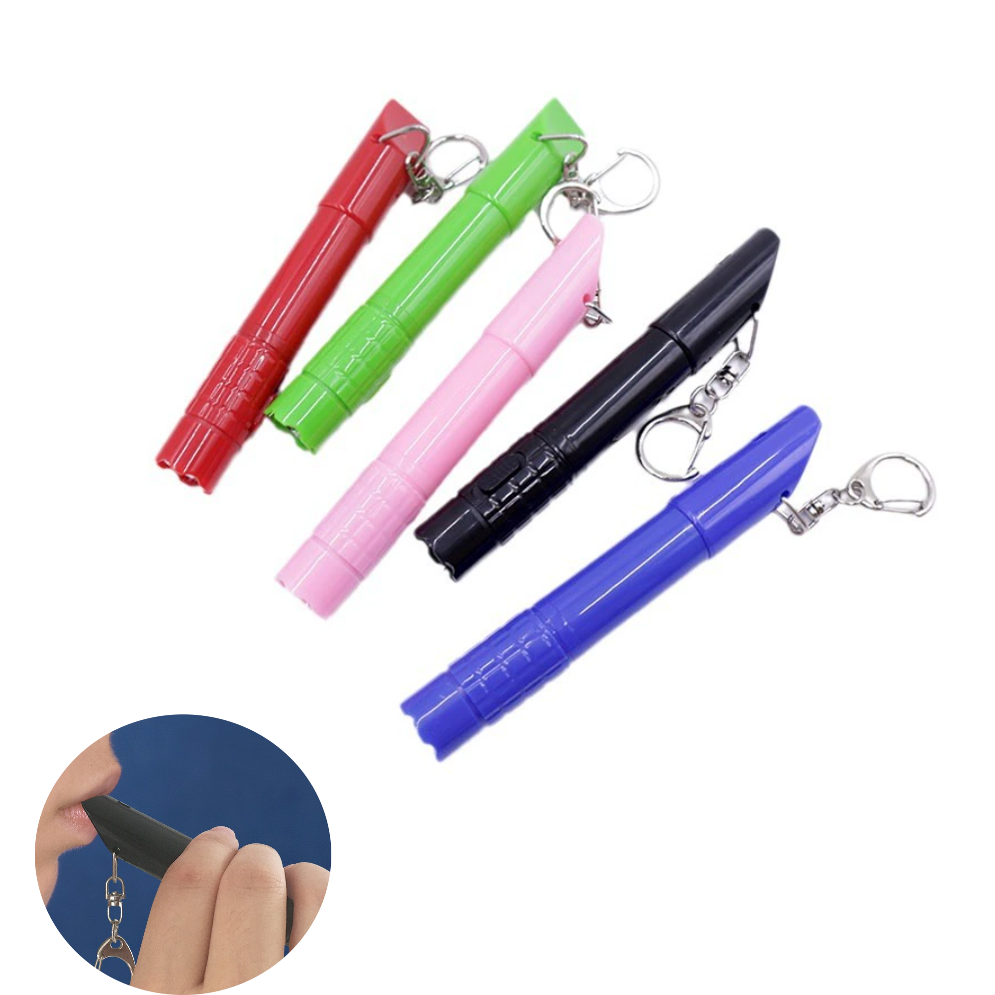 Safety Whistle High Decibel LED Flash Light Pen 2