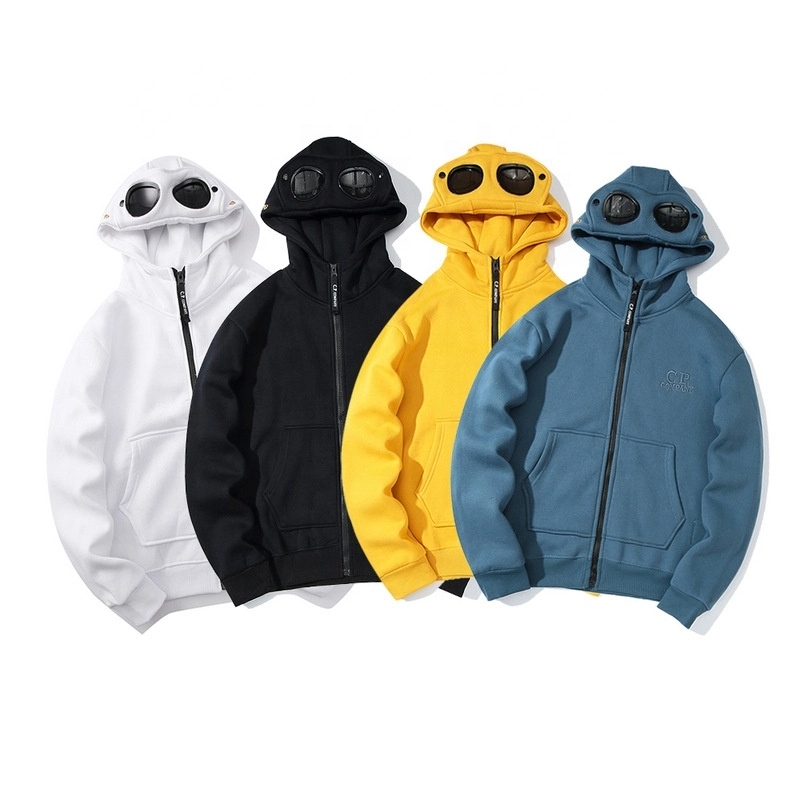 Zip Hooded Sweatshirt with Round Lens 4