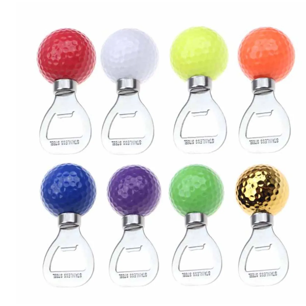 Portable Colourful Golf Ball Shaped Beer Bottle Opener 2