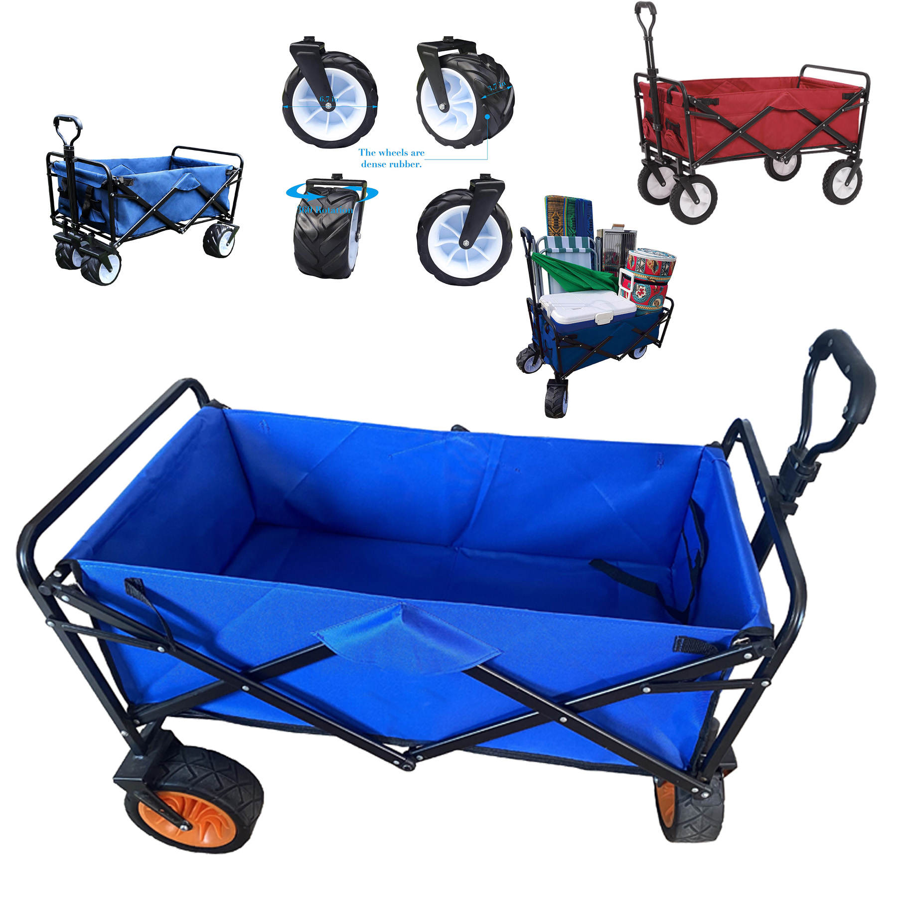 Folding Collapsible Utility Wagon Cart