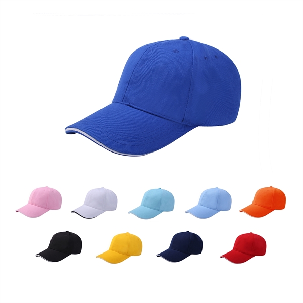 Stock Single-Yarn 7x7 Drill Cotton 6 Panel Cap, Double 1