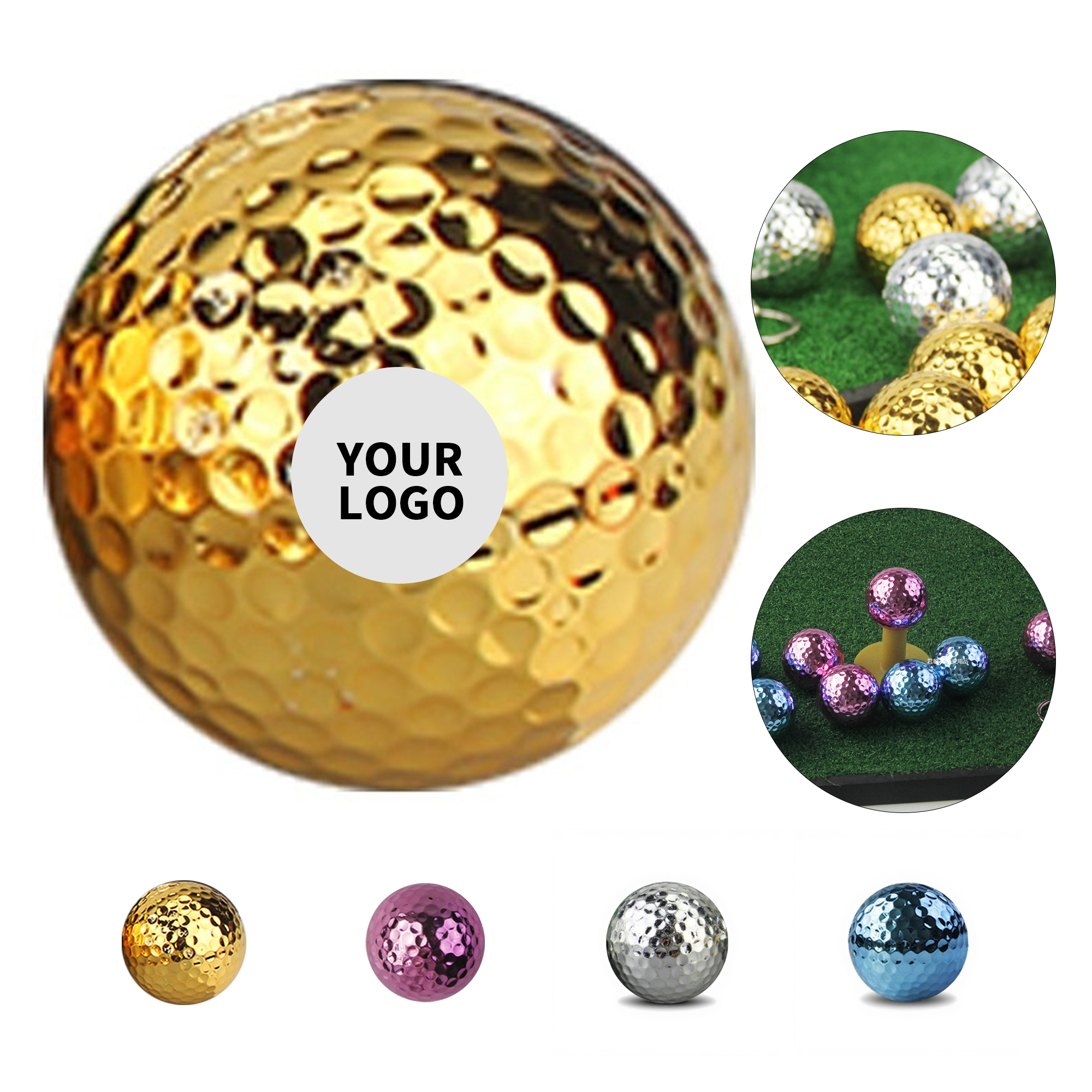 Electroplated Metal Golf Ball With Two Layer Construction 4