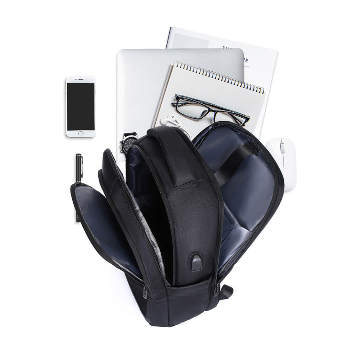 40L Durable Business Backpack W/ Zippered Front Pocket 3