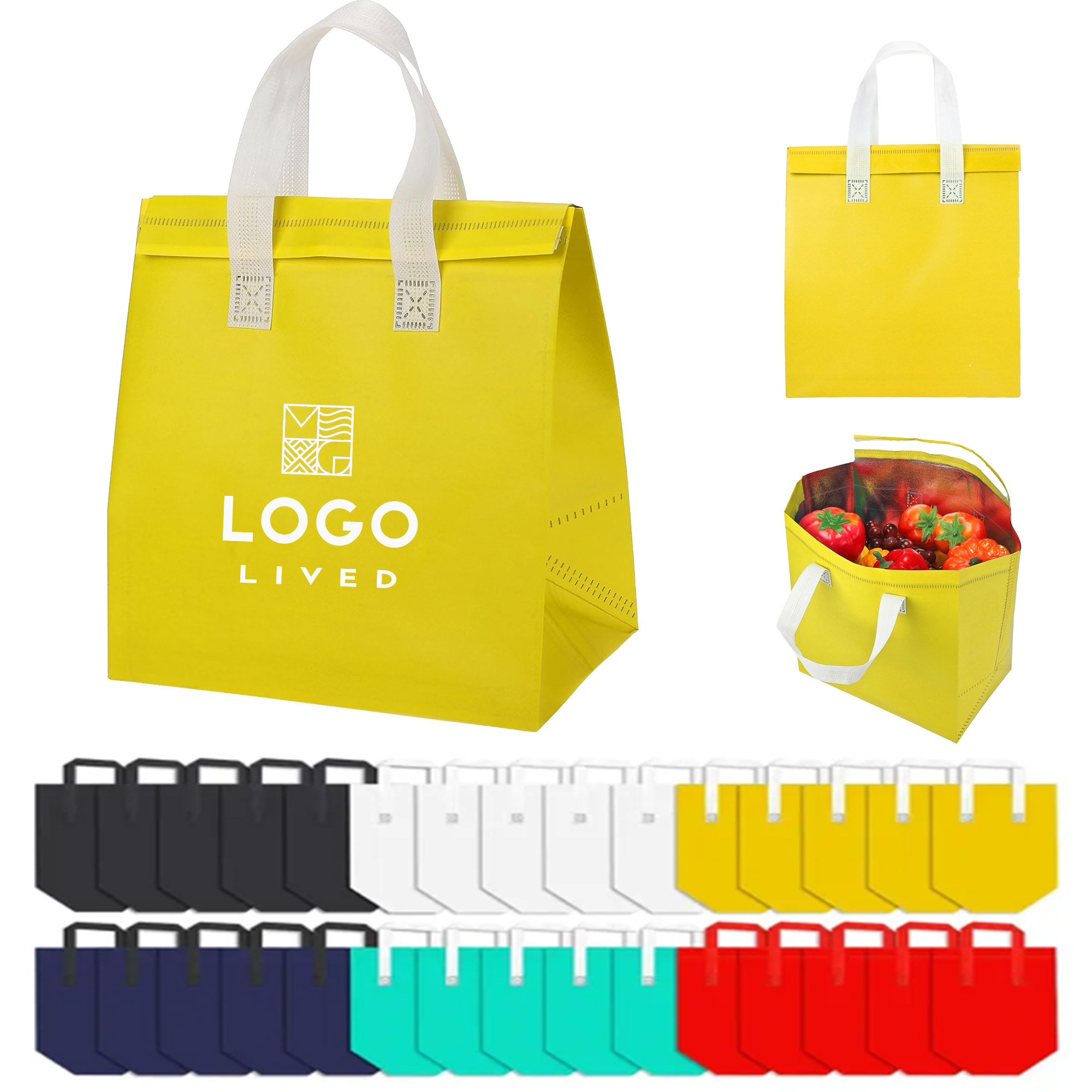 Disposable Insulated Takeout Bags Self sealing Bags Tote Bags 5