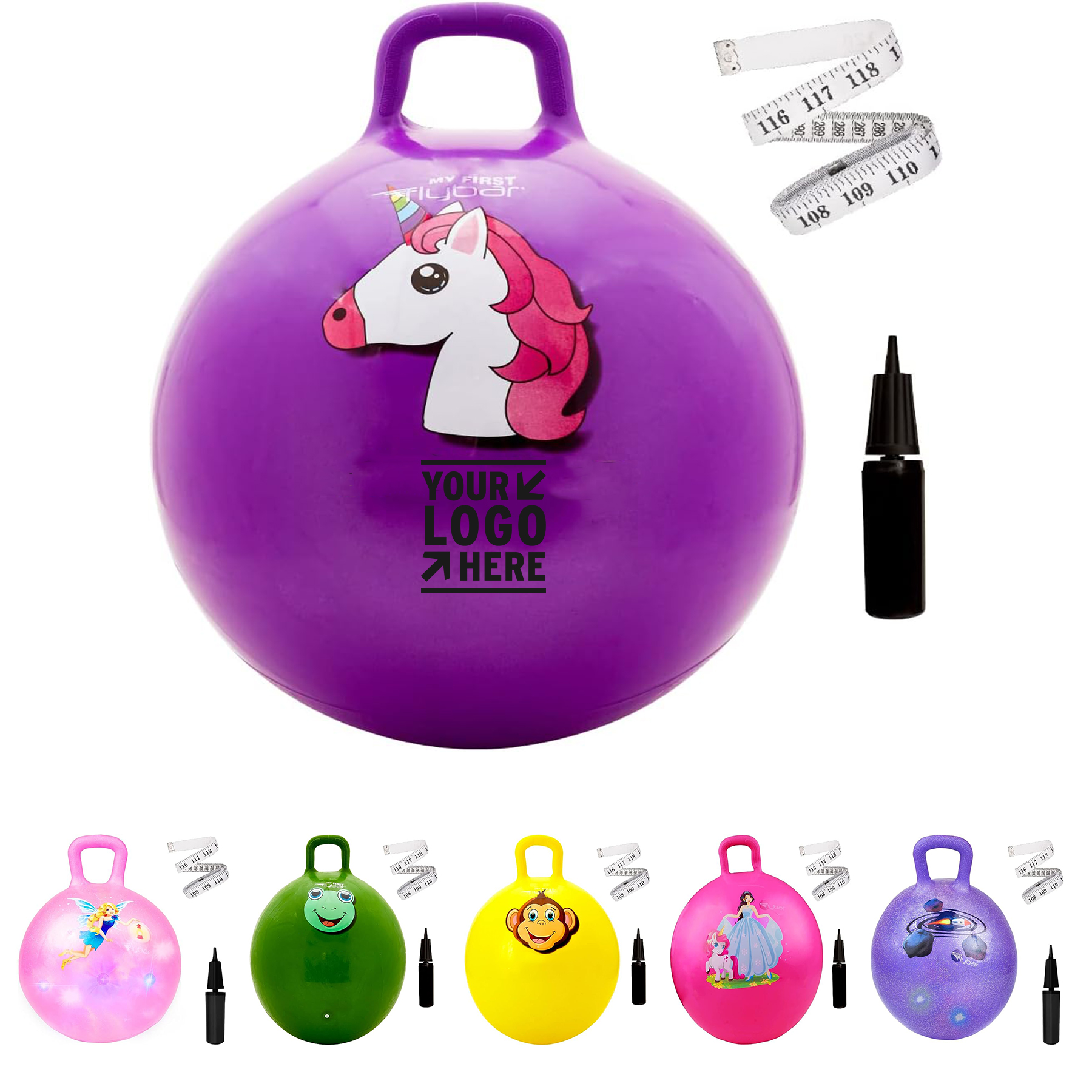 Ages 3 and Up Kids Exercise Kangaroo Durable Bouncy Hopper Ball with Handle 1
