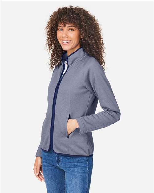 Women's Venture Heathered Stripe Full-Zip Jacket - CE72W 4