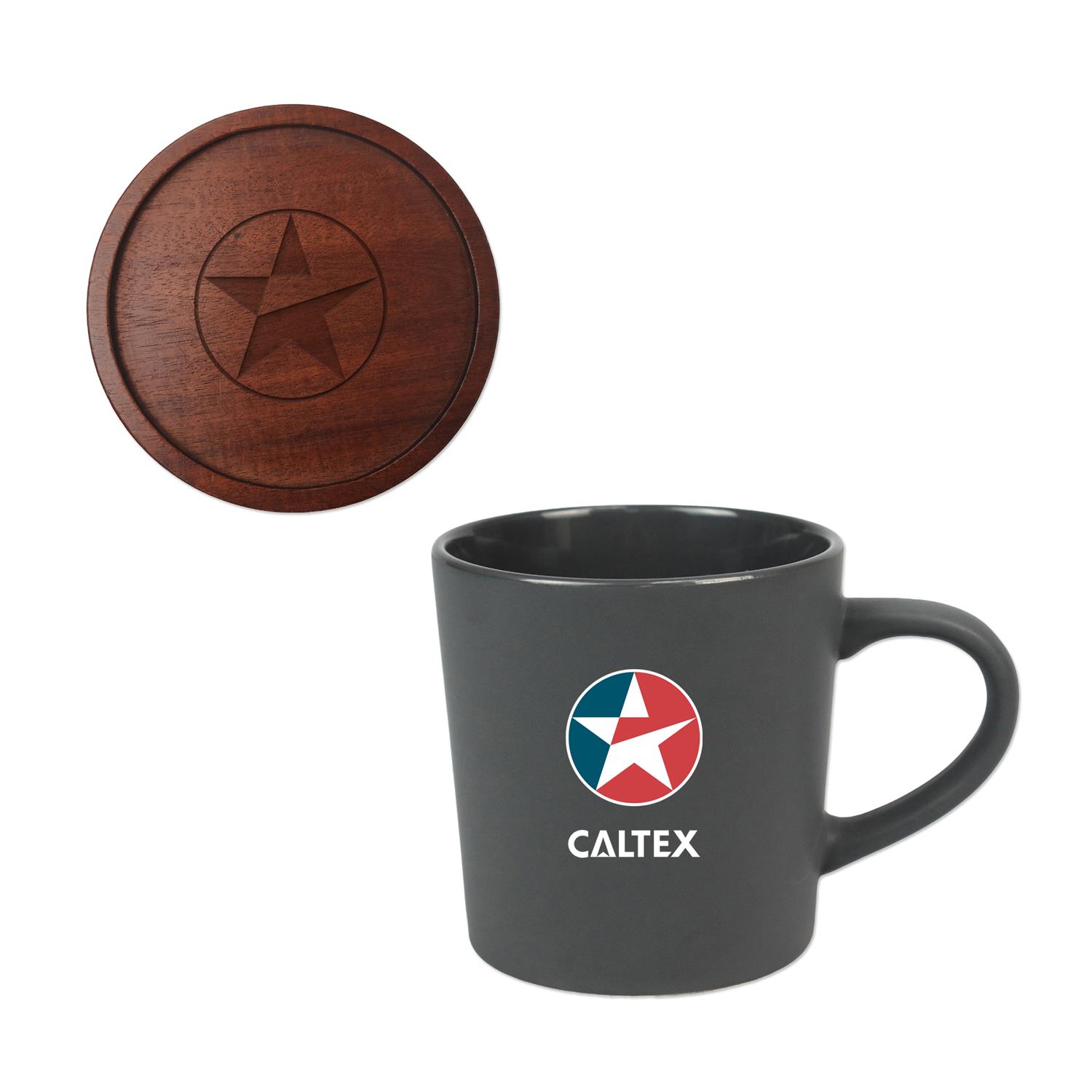 16 Oz. Ceramic Mug with Lid/Coaster 2