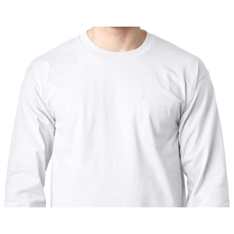 Bayside Adult 6.1 Oz., 100% Cotton Long Sleeve Pocket T-Shirt 7