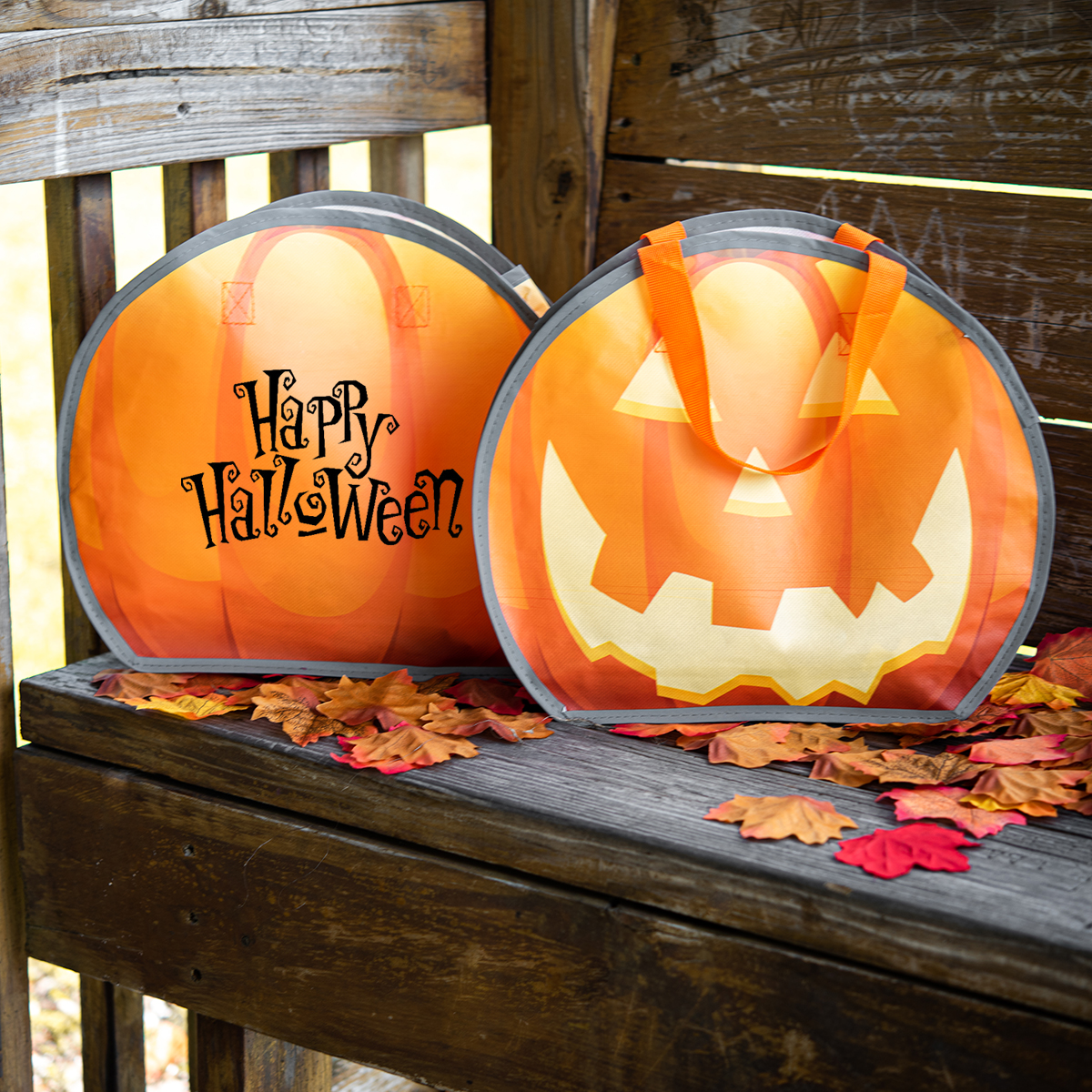 Reflective Halloween Pumpkin Tote Bag 11