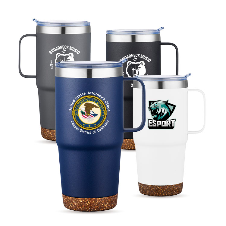 24 OZ. S/S Travel Mug with Cork Bottom 6