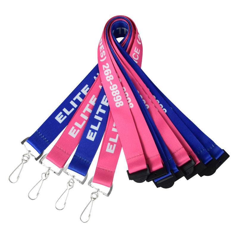 3/4" Dye Sublimation Lanyards w/ J-Hook and Safety Breakaway 3