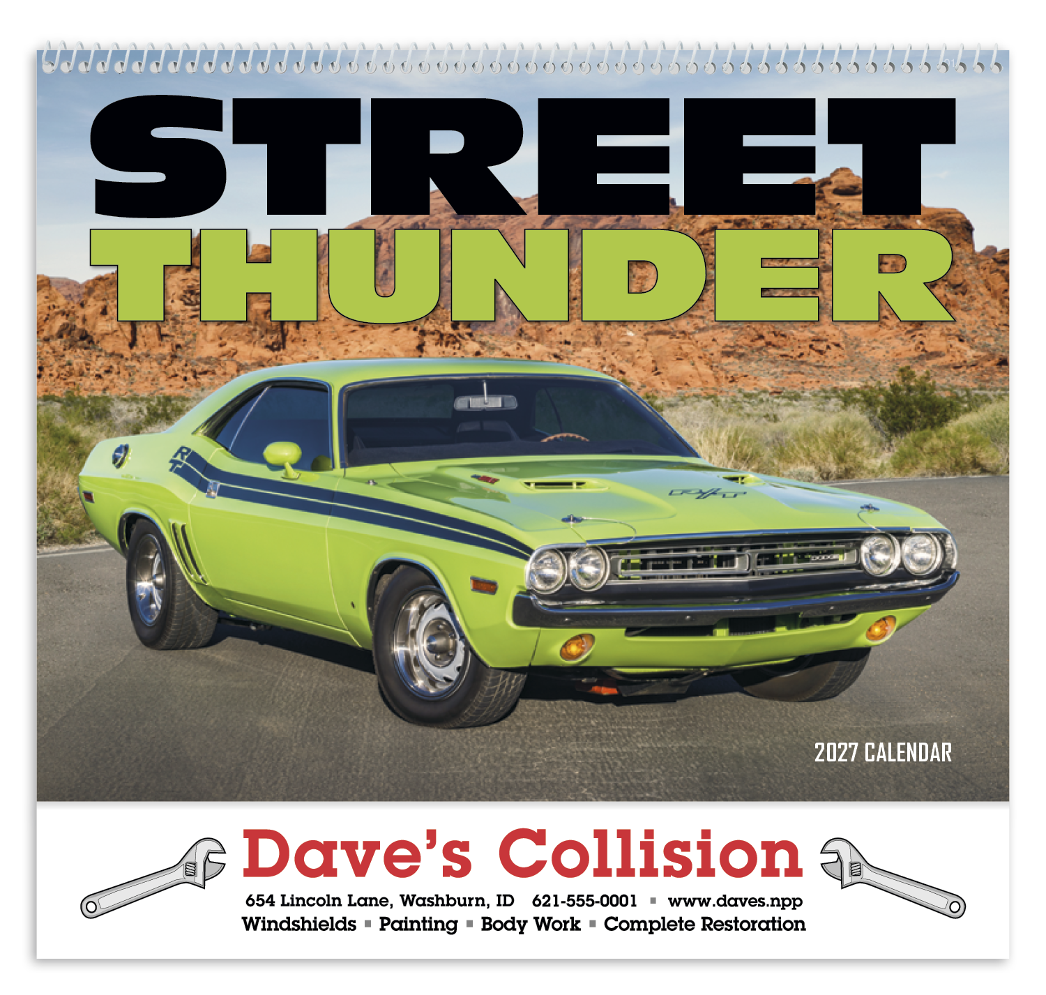 HotLine® Products Street Thunder Appointment Calendar - Spiral 44