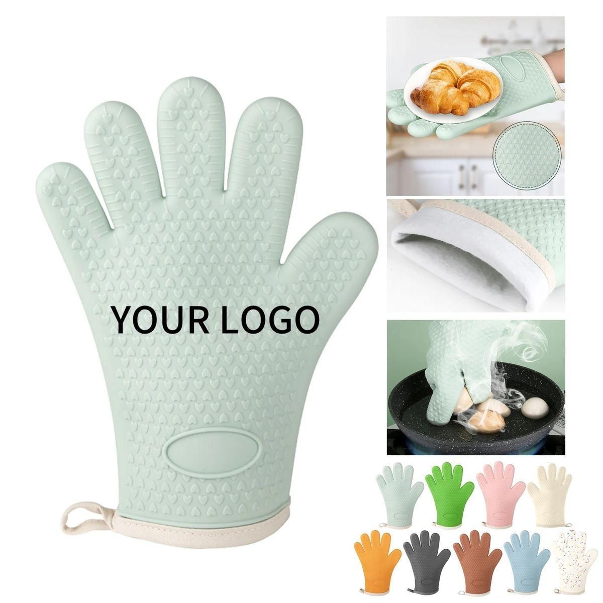 High Temperature Silicone Gloves for Cooking 1