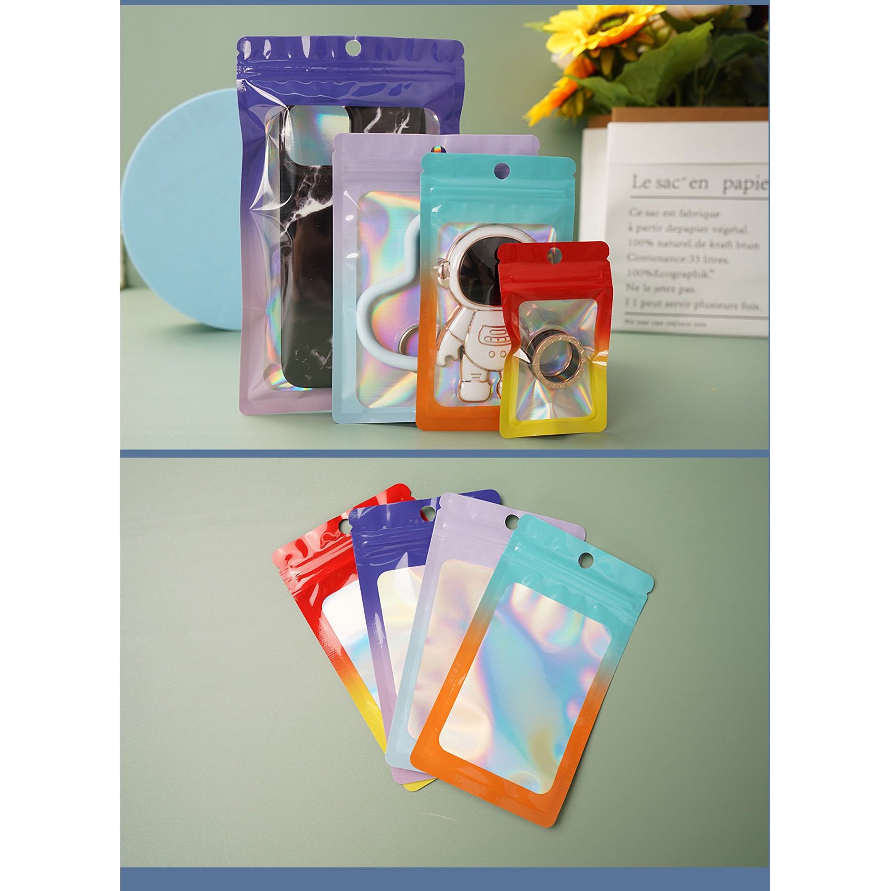 Mylar Holographic Resealable Bag 2