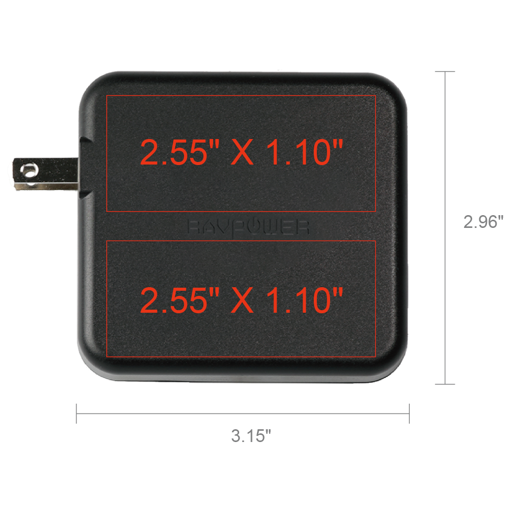 RAVPower 6700mAh Power Bank with Dual USB Wall Charger