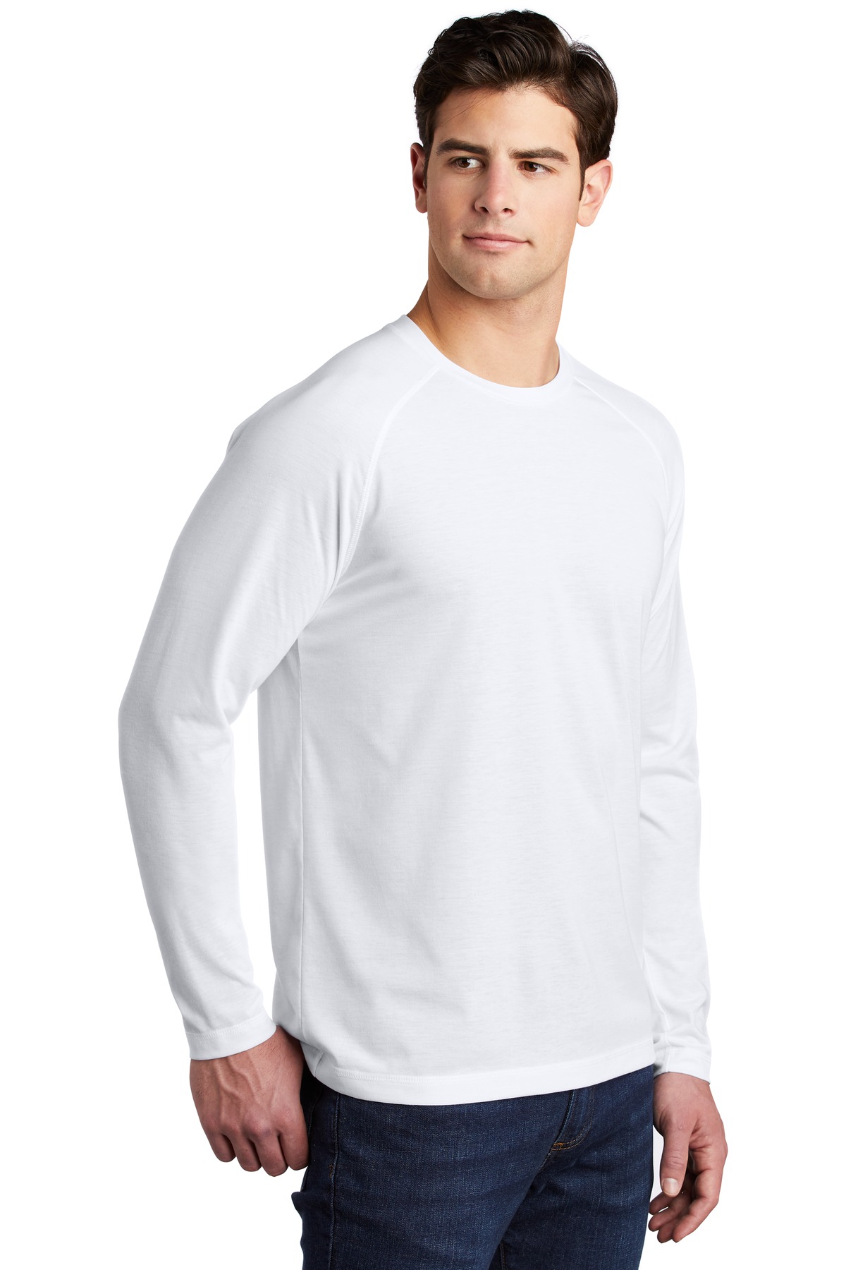 Sport-Tek® PosiCharge Long Sleeve Tri-Blend Wicking Raglan Tee 33