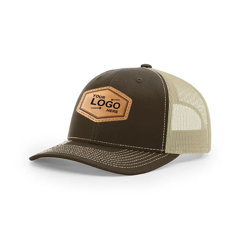 Leather Patch Trucker Hats 4