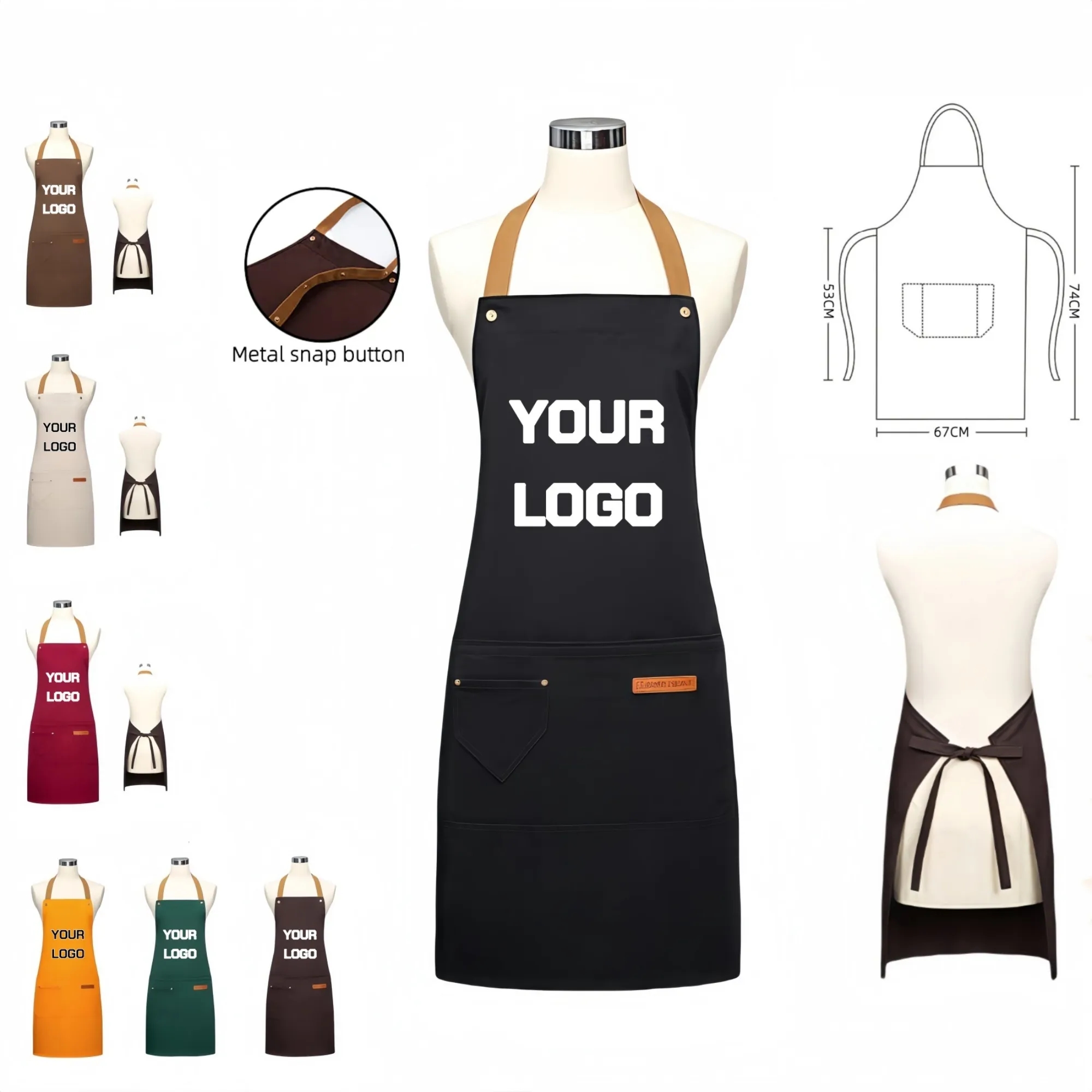 Premium Waterproof Cooking Apron with Multiple Pockets 6