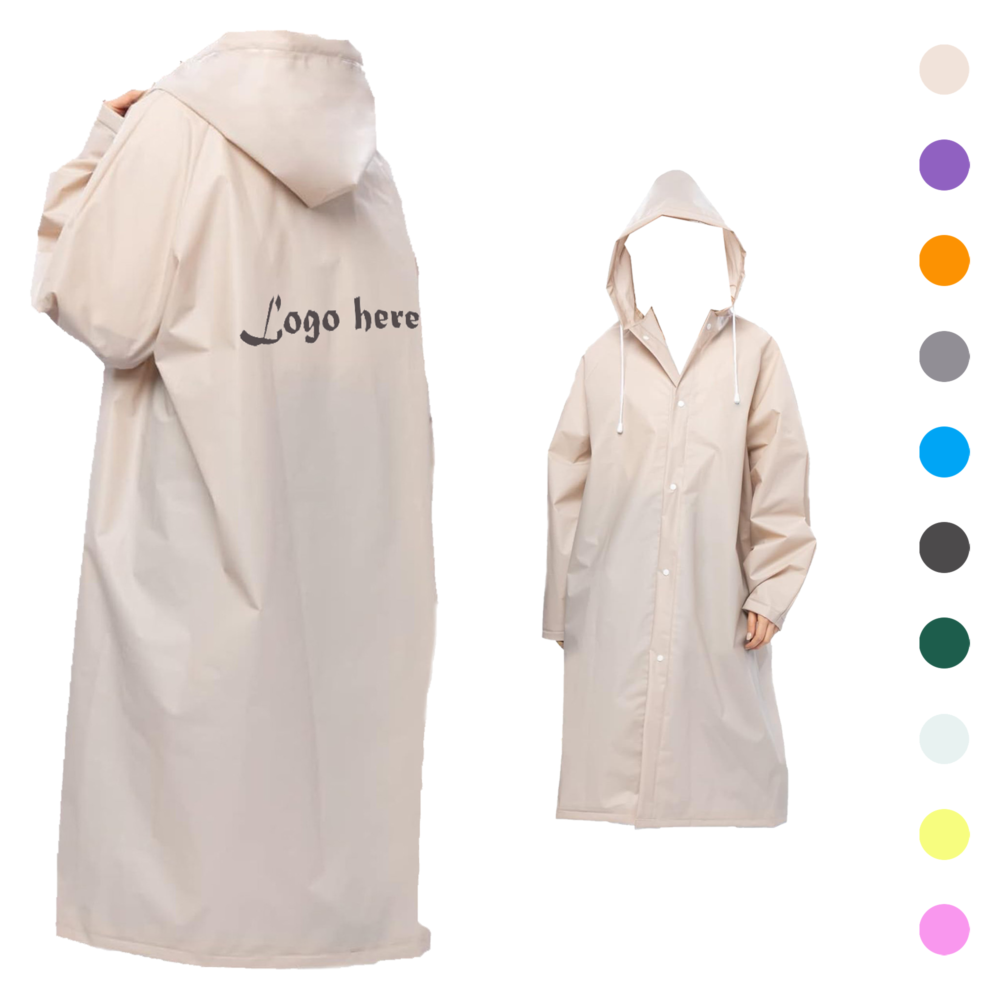 MOQ 10pcs Portable Reusable Raincoat 1