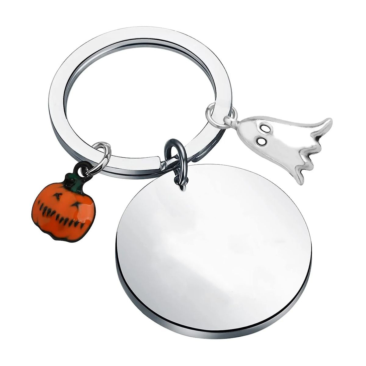 Stainless Ghost Bat Halloween Keychain 3