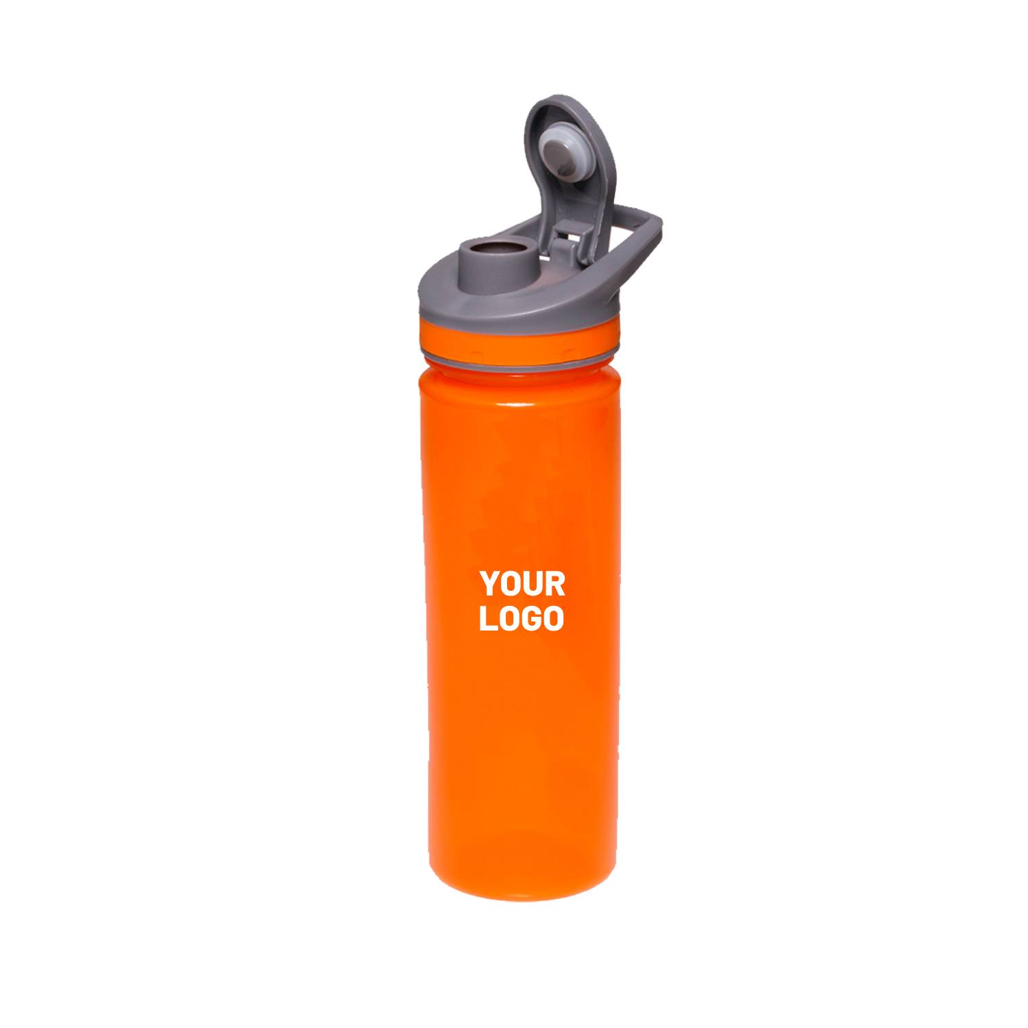 Flip Lid Plastic Sports Water Bottle, 22 oz. 2