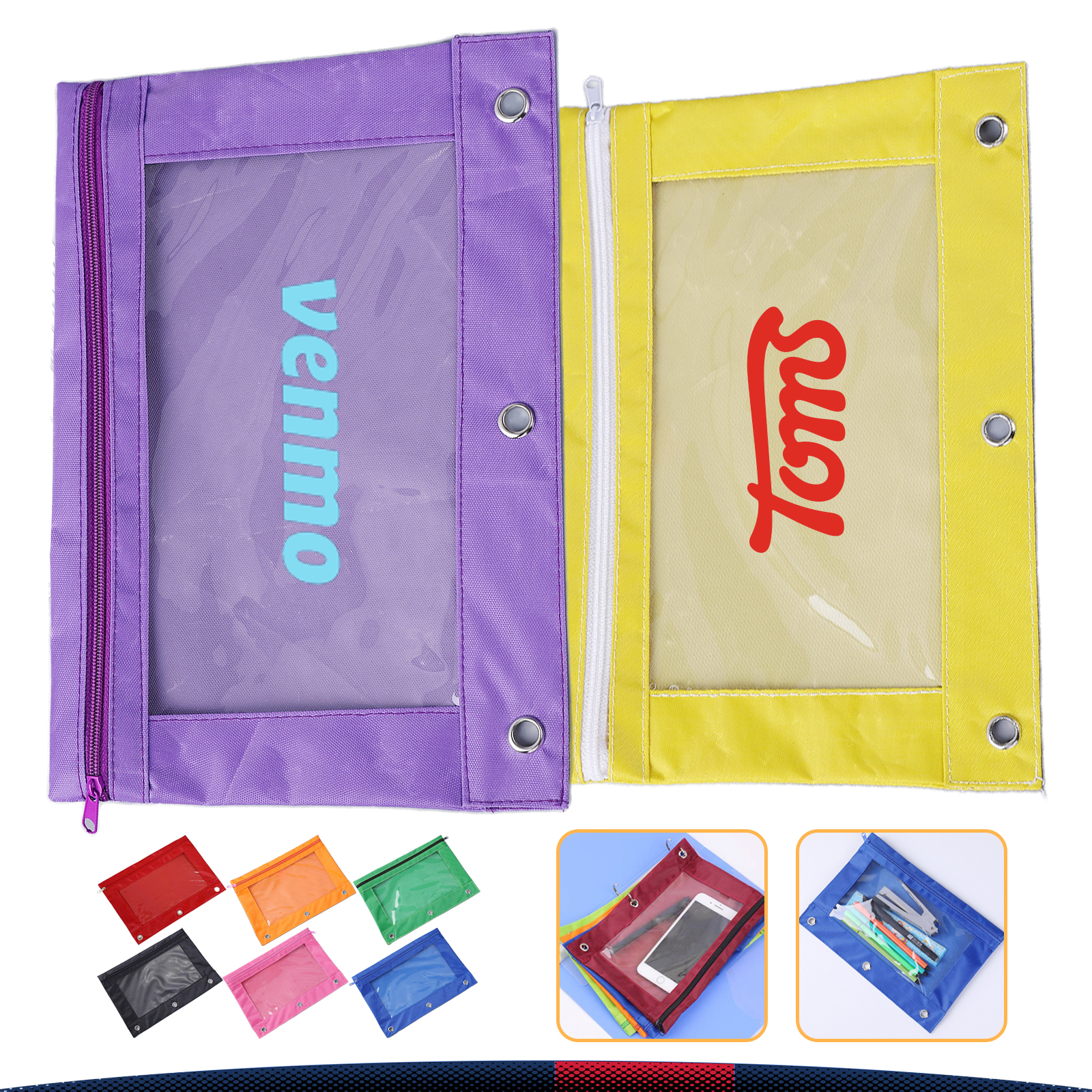 Three Hole Pencil Pouch 10