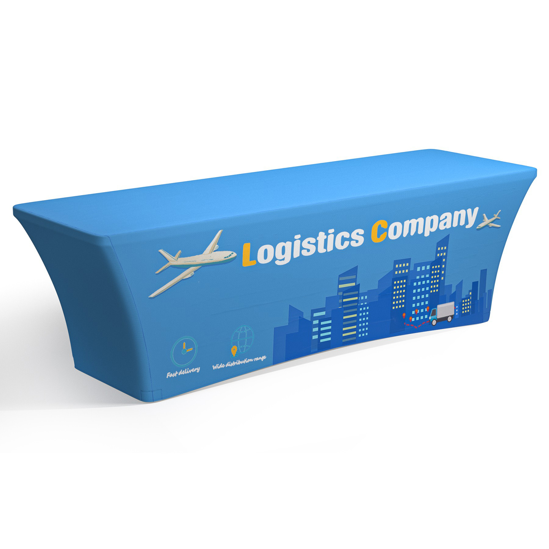 8' Standard Stretch Table Cover (Full Color Dye Sublimation) 6