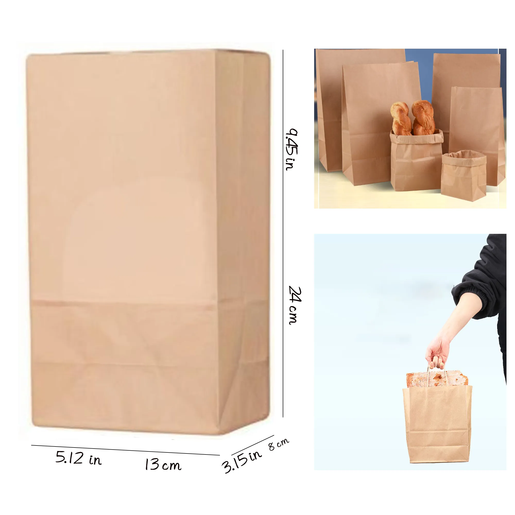 Kraft paper hand-held bag 3