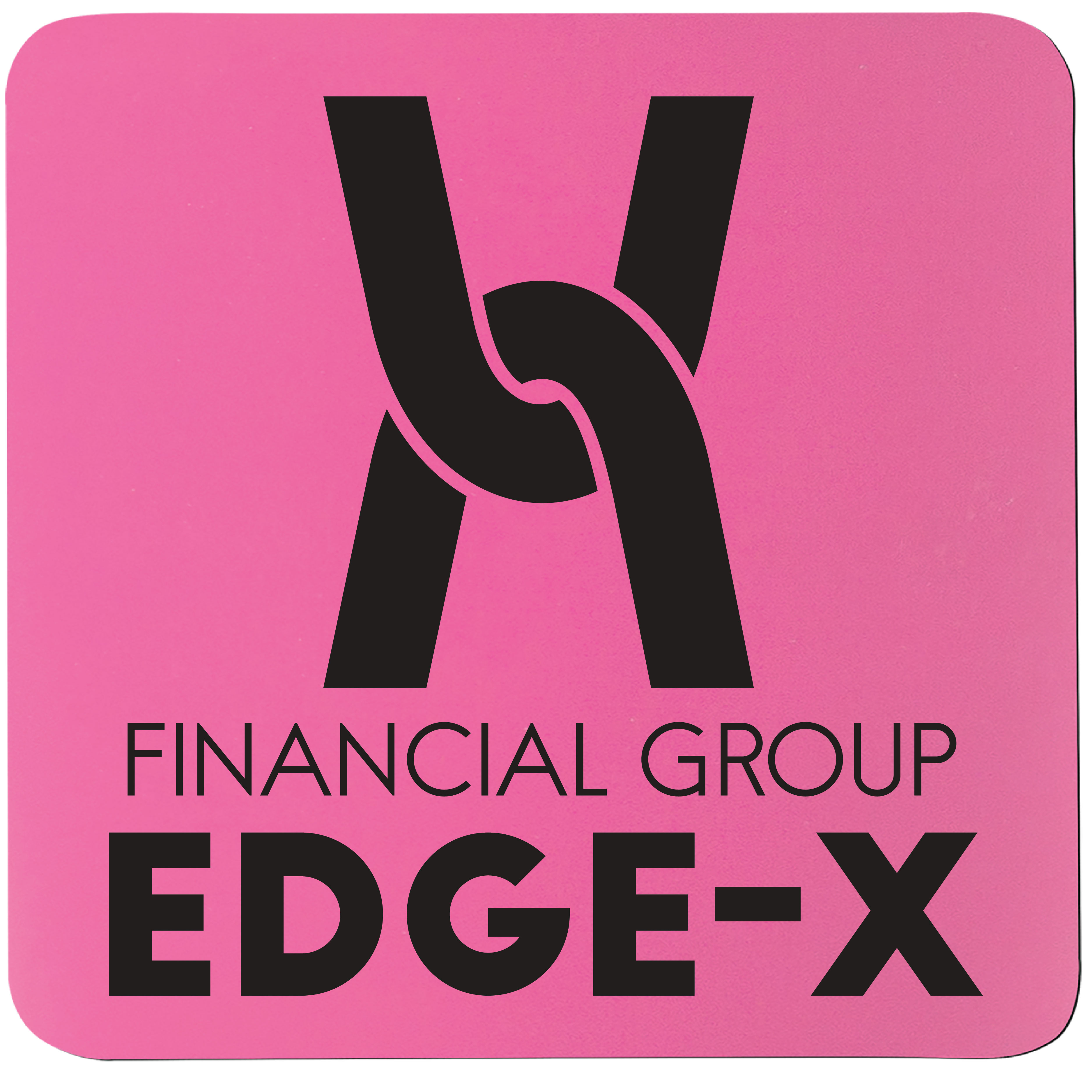 3" Pink Square Silicone Coaster