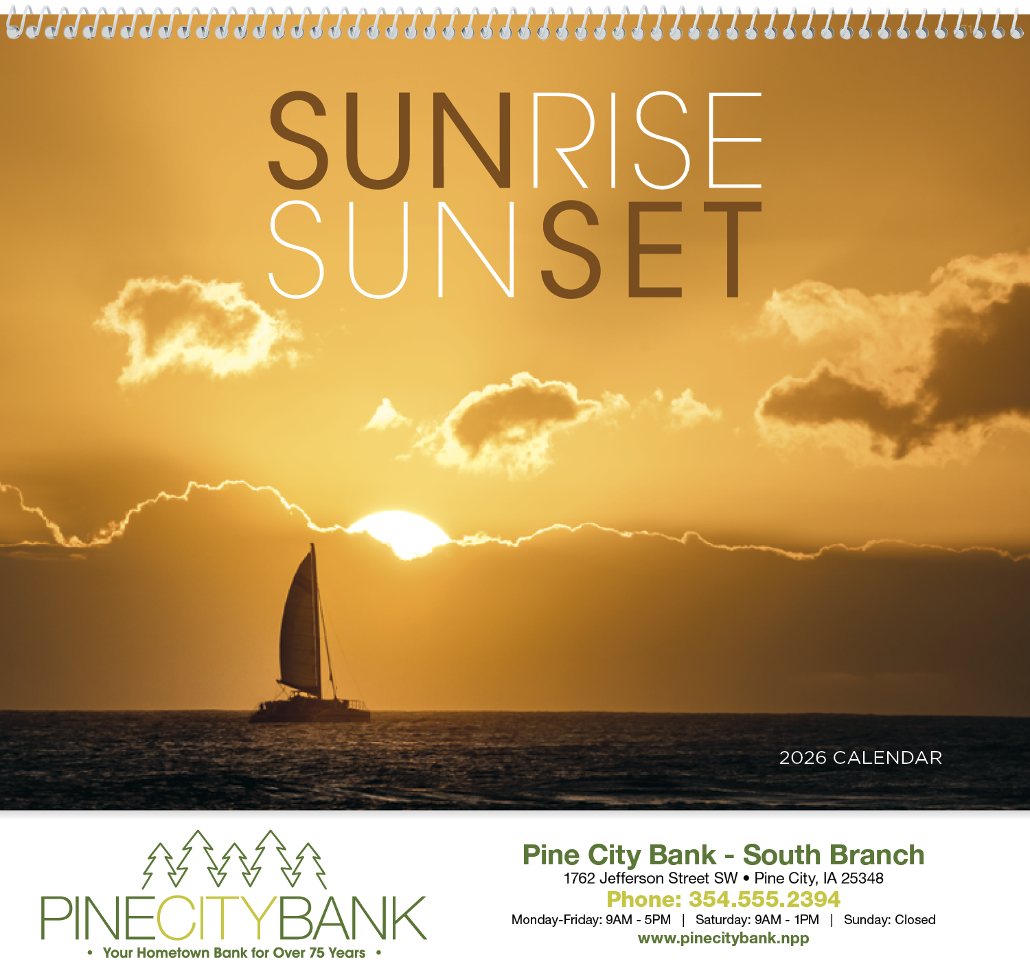 Triumph® Calendars Sunrise Sunset Calendar 7