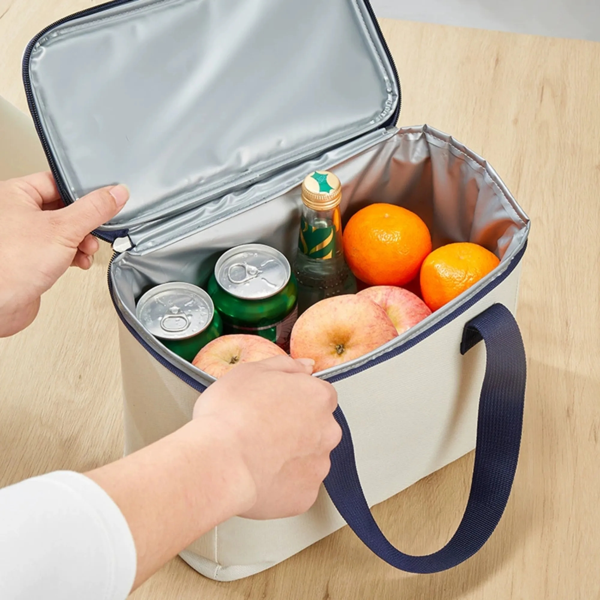 Reusable Insulated Cooler Bag Tote For Outdoor Picnic 4
