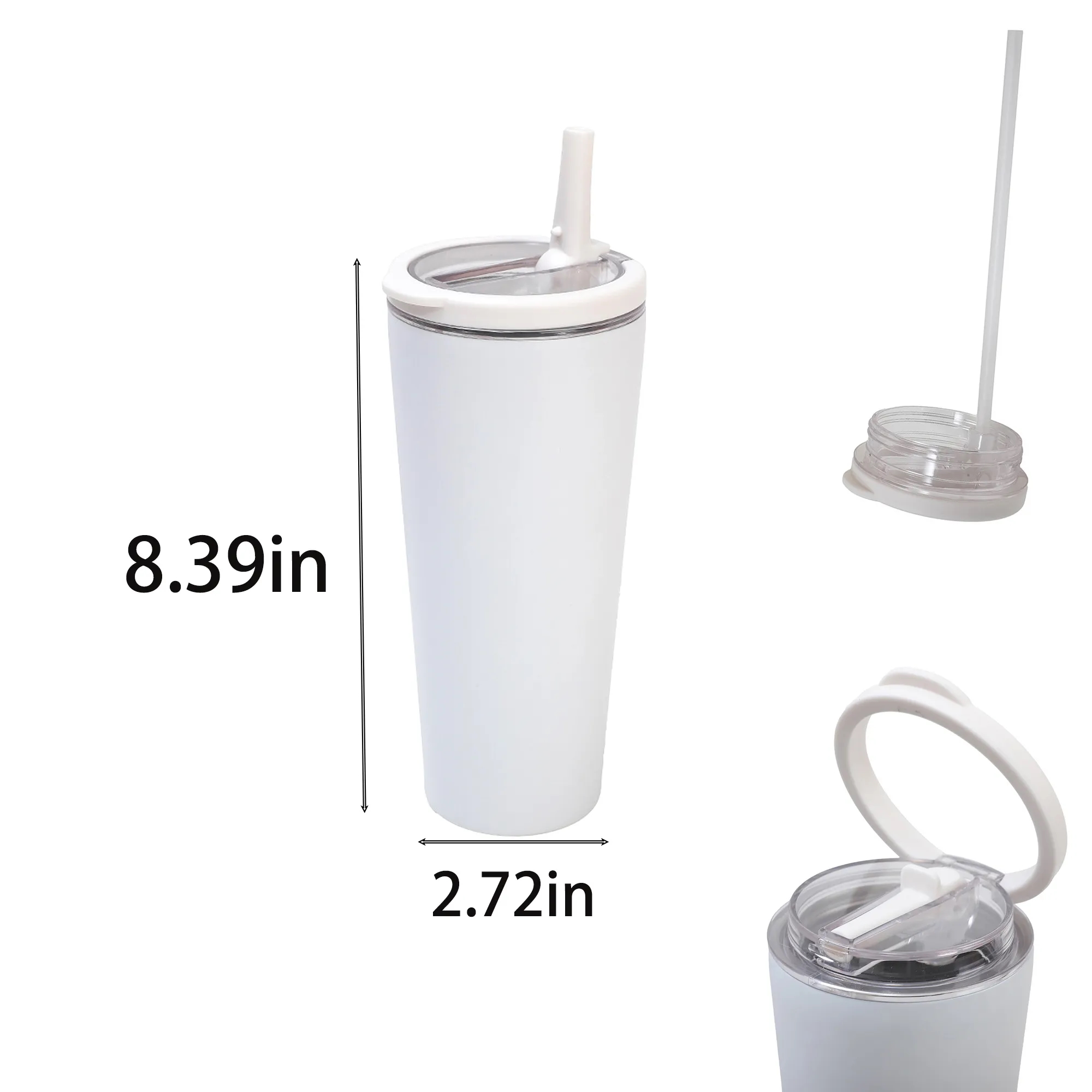 24oz Insulated Tumbler with Straw Lid 1