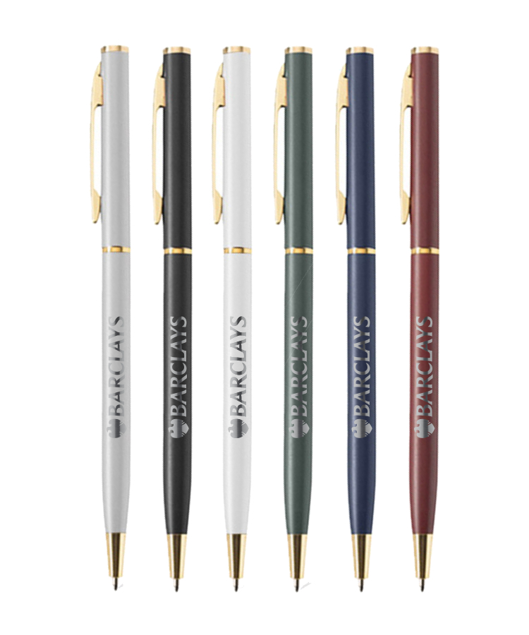 Union Printed - Golden Slim Twist Metal Pen 2
