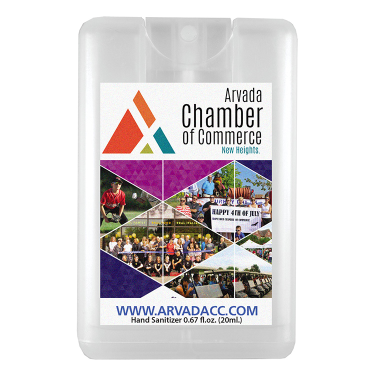 20 ml. Antibacterial Hand Sanitizer Spray in Credit Card Shape Bottle (PhotoImage ® Full Color) 1