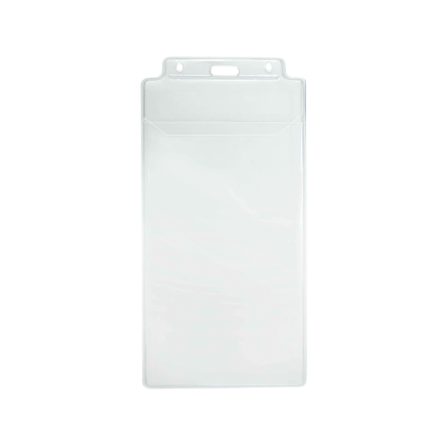 Vertical Top-Load Credential Badge Holder w/ Slot & Chain Holes 1