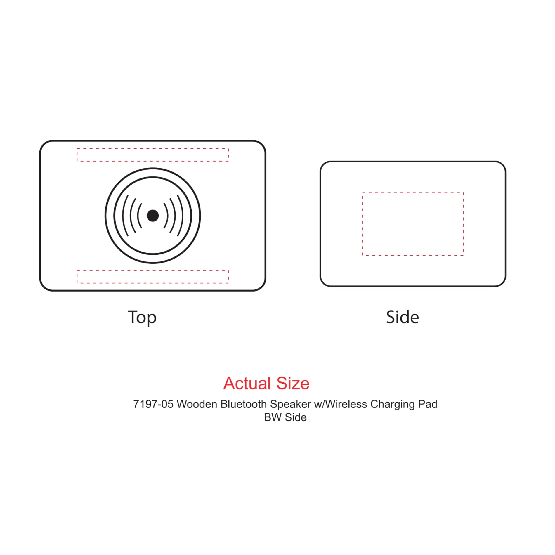 Wood Bluetooth Speaker with Wireless Charging Pad 90