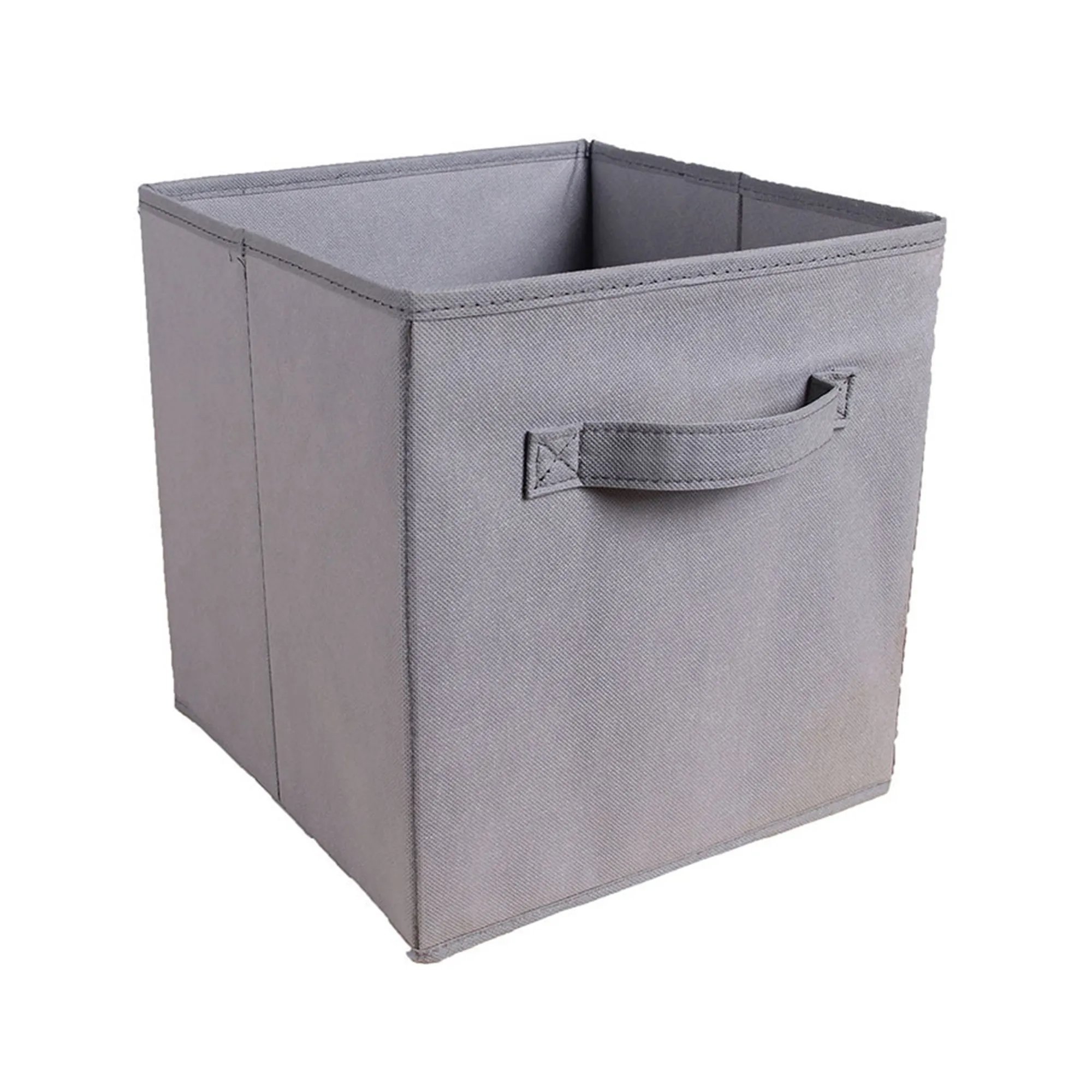 MOQ50 11" Square Non-Woven Folding Storage Box With Handle 21