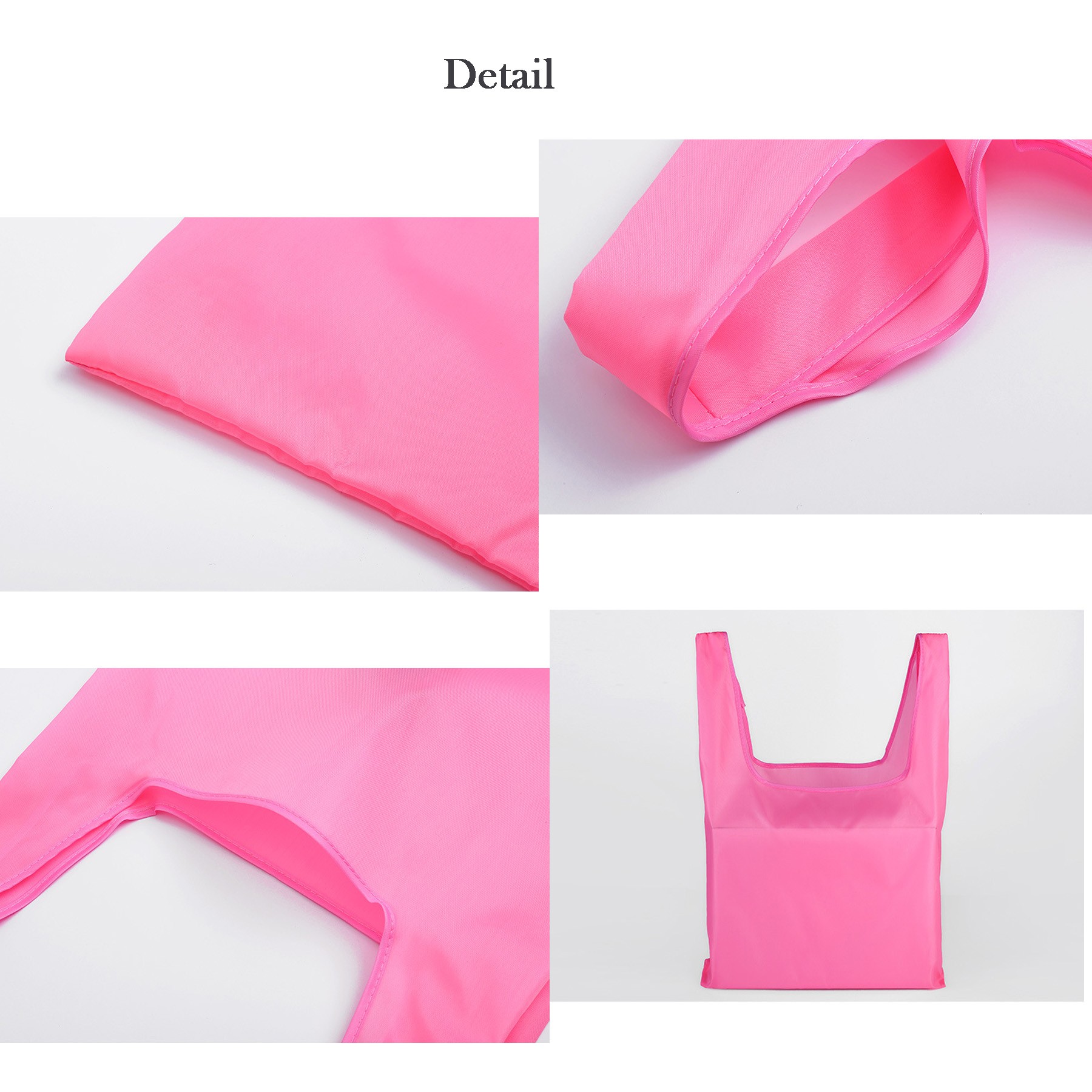 Simple and Colorful Shopping Grocery Bag with Pouch Foldable 1