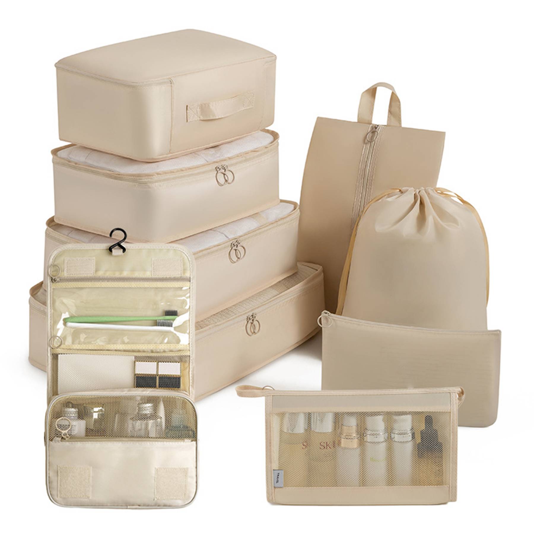 Packing Cubes - 9 PCS Travel Luggage Organizers Bag Set 6