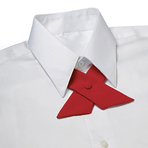 Red Poplin Uniform Crossover Tie 2