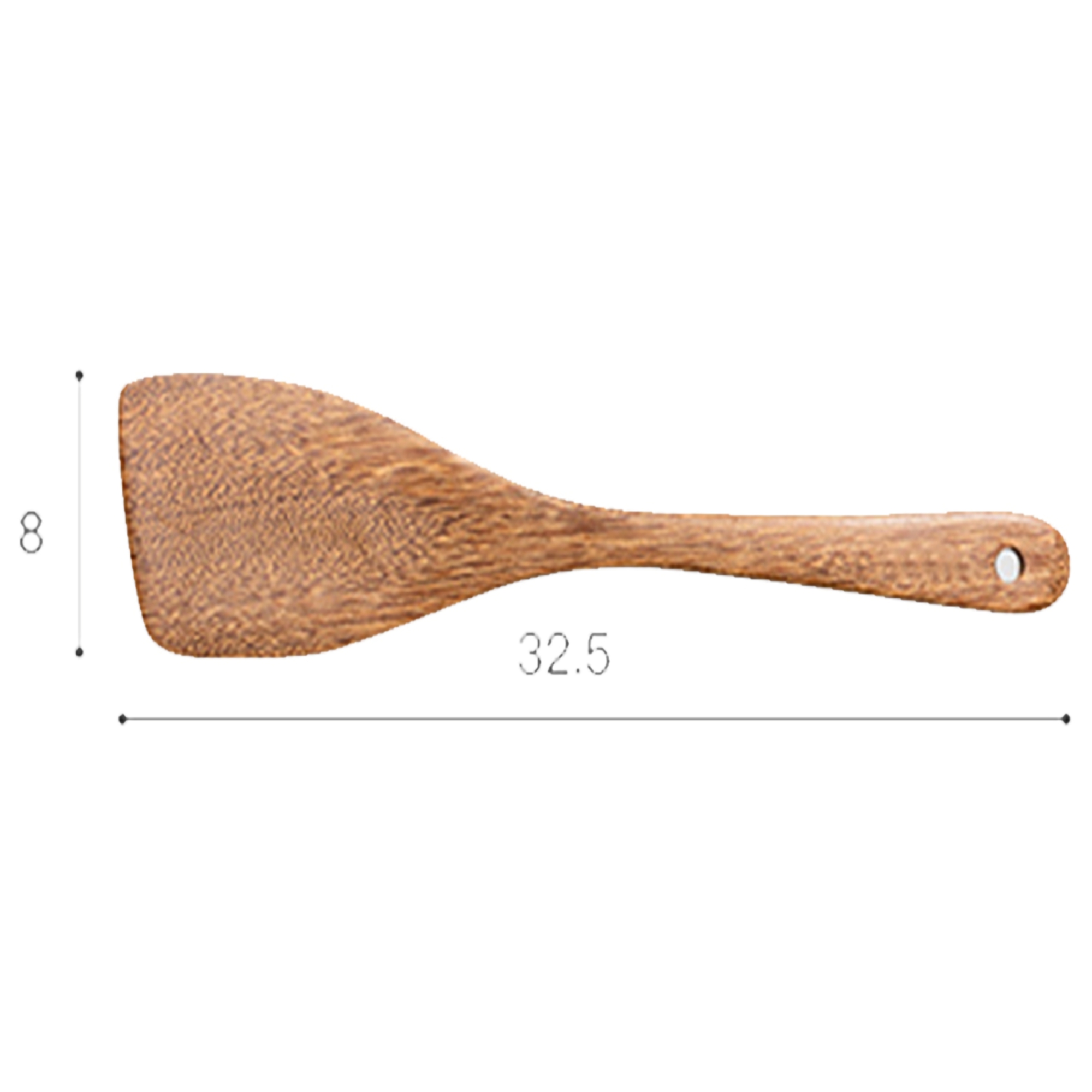 Wooden Curved Cooking Spatula 2