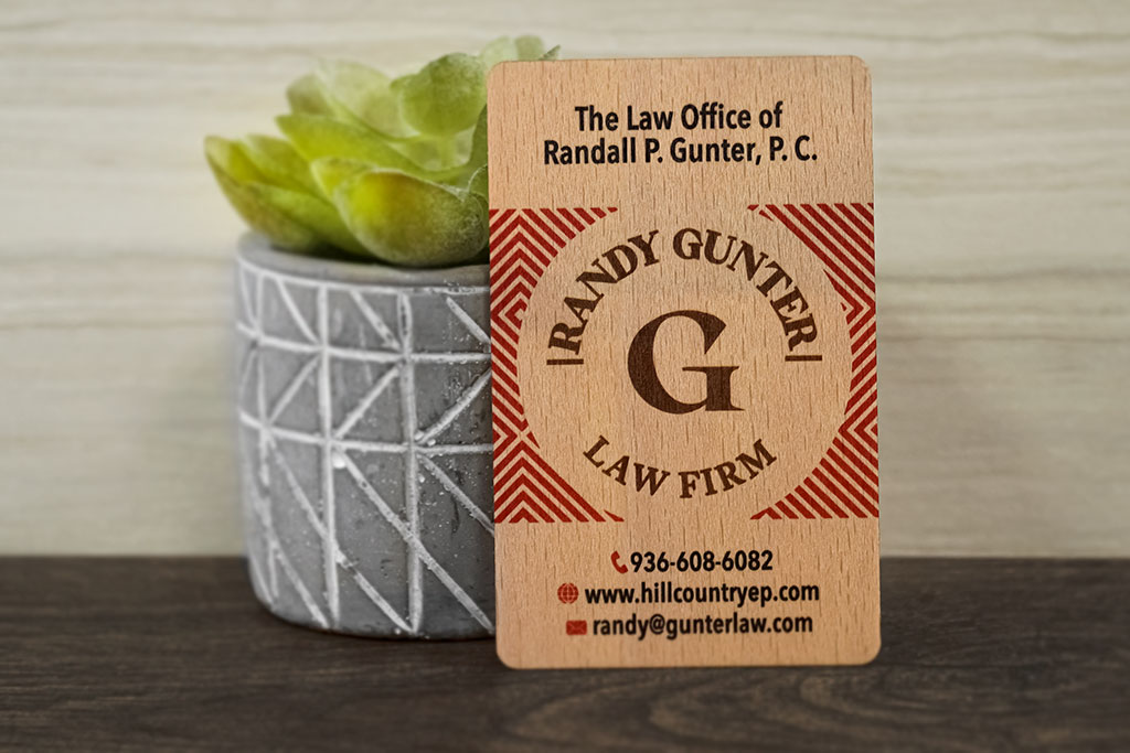 Beech Wood Business Cards 6