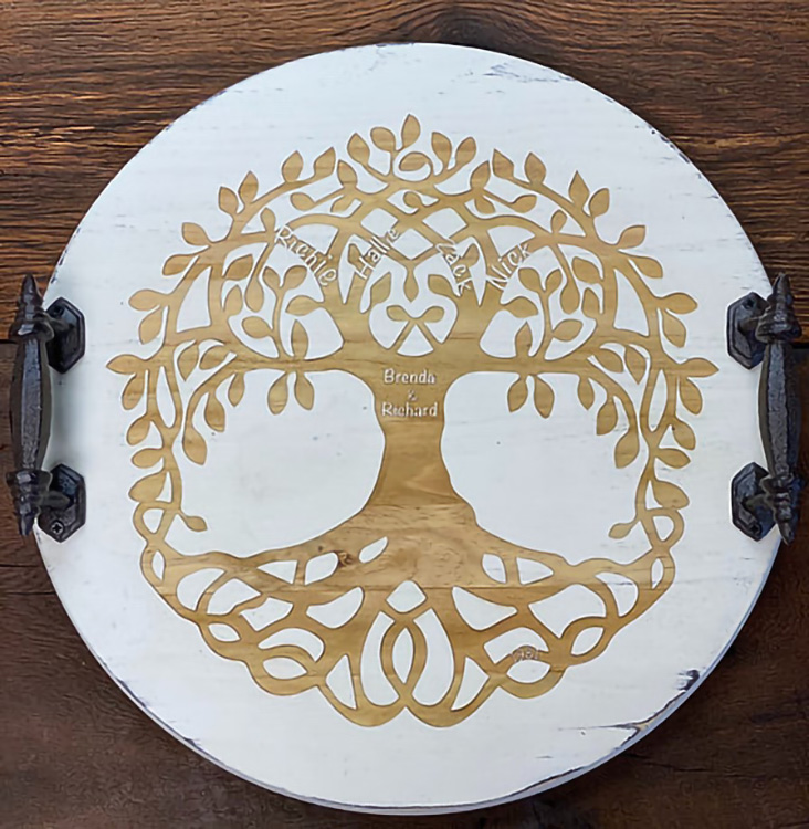 Large Family Tree Lazy Susan 8