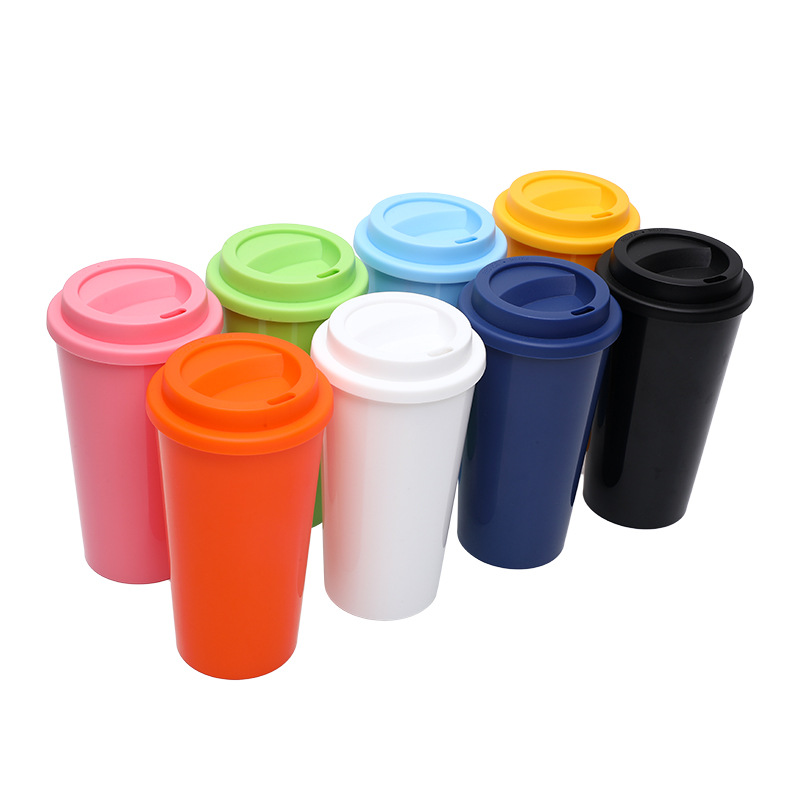 16 oz Reusable Coffee Cups with Lids 2