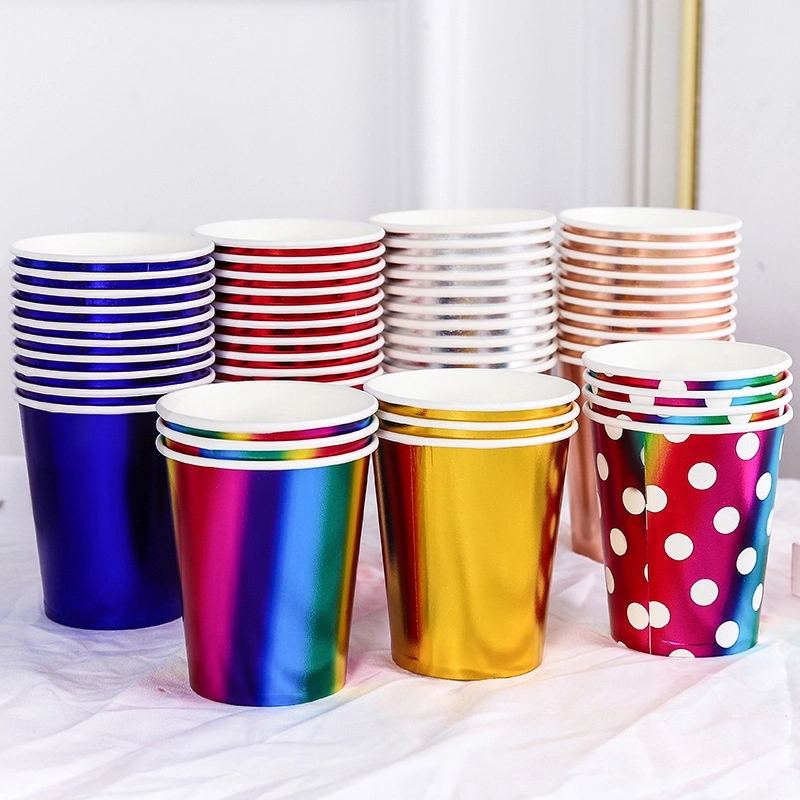 9oz Disposable Party Picnic Beverage Ice Cream Paper Cup 4