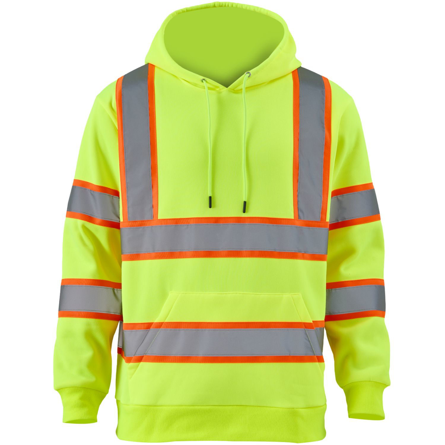 Class 3 Two Tone Double Band 2" Reflective Tape Safety Hoodie 6